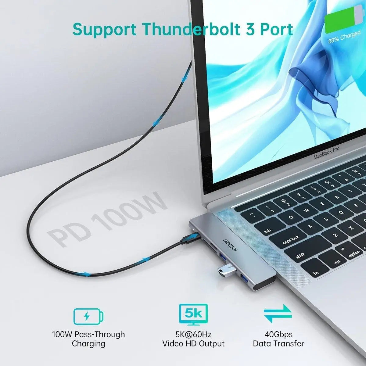 CHOETECH HUB-M23 7-in-1 MacBook Pro USB Adapter Deals499