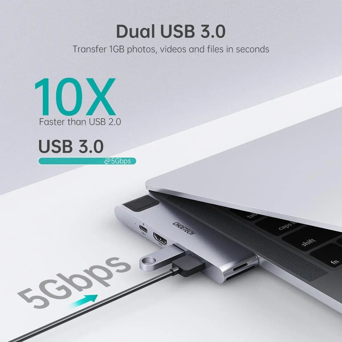 CHOETECH HUB-M24 7-in-2 MacBook Pro/Air USB Adapter USB-C Hub Deals499