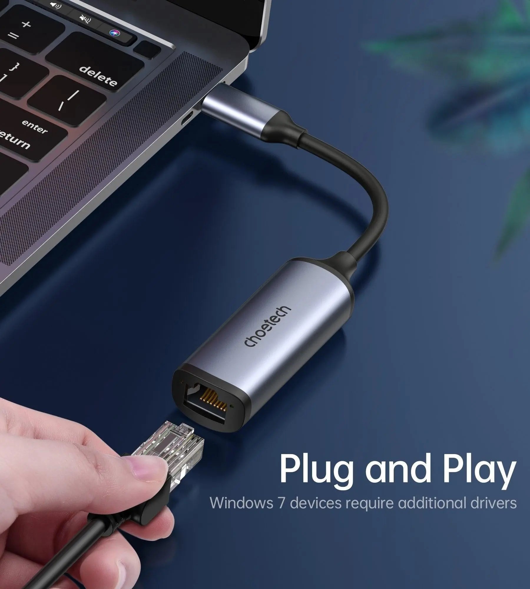 CHOETECH HUB-R02 USB-C to Gigabit Ethernet Adapter Deals499