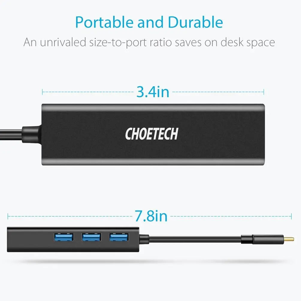 CHOETECH HUB-U02 USB-C To Ethernet Hub Deals499