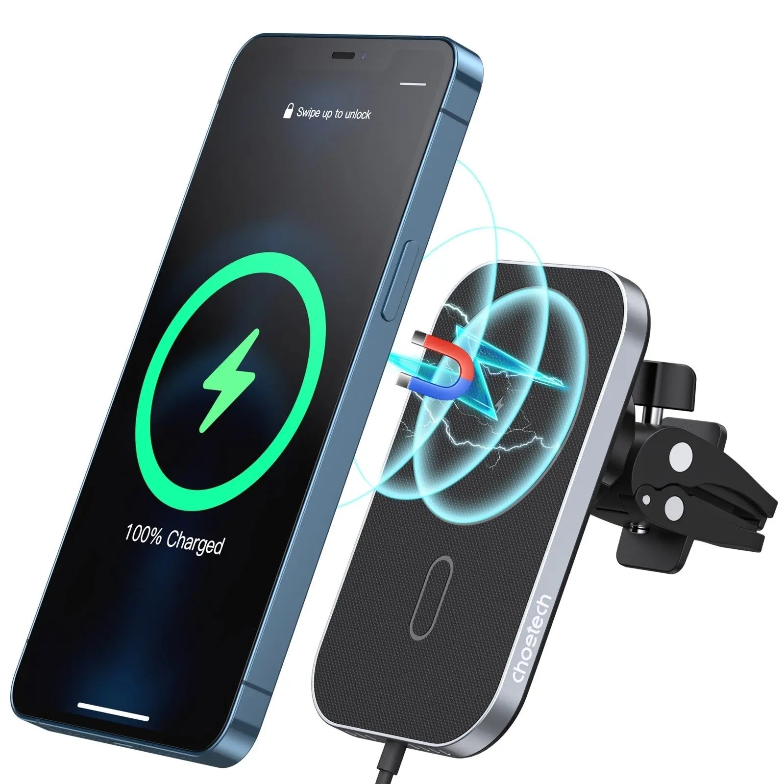 CHOETECH T200F-201 15W MagLeap Magnetic Wireless Car Charger Holder with 1M Cable Deals499