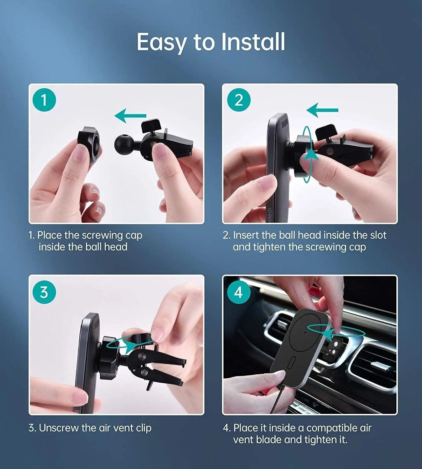 CHOETECH T200F-201 15W MagLeap Magnetic Wireless Car Charger Holder with 1M Cable Deals499