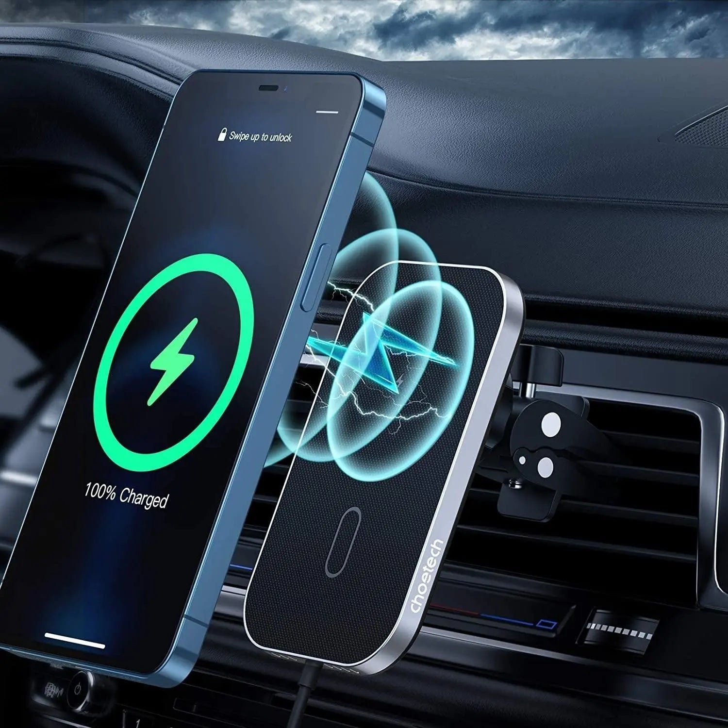 CHOETECH T200F-301 15W MagLeap Magnetic Wireless Car Charger Holder with 1.5M Cable Deals499