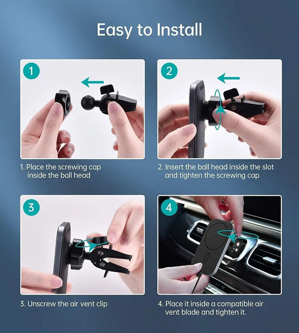 CHOETECH T200F-301 15W MagLeap Magnetic Wireless Car Charger Holder with 1.5M Cable Deals499