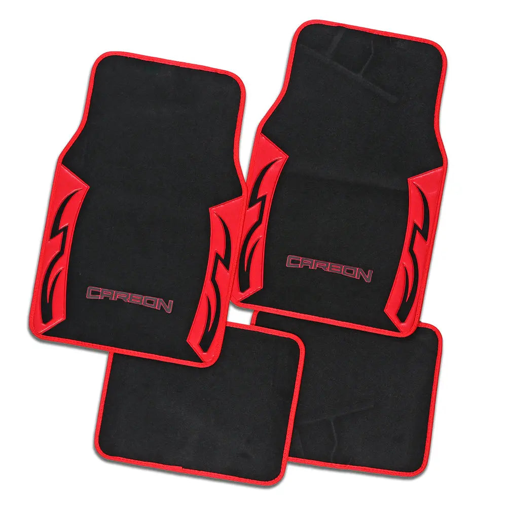 CMT Carpet Mat Set. Set of 4. CARBON Red Deals499