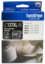 Brother LC-137XLBK  Black Ink Cartridge- DCP-J4110DW/MFC-J4410DW/J4510DW/J4710DW - up to 1200 pages BROTHER
