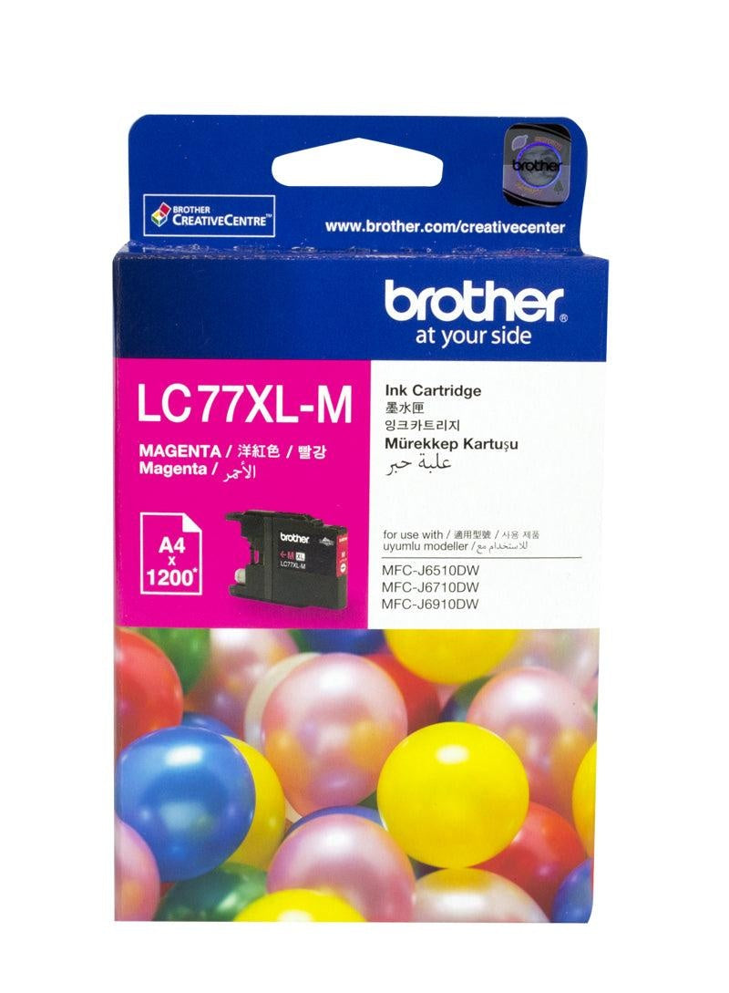 Brother LC-77XLM Magenta Super High Yield Ink Cartridge- MFC-J6510DW/J6710DW/J6910DW/J5910DW - up to 1200 pages BROTHER