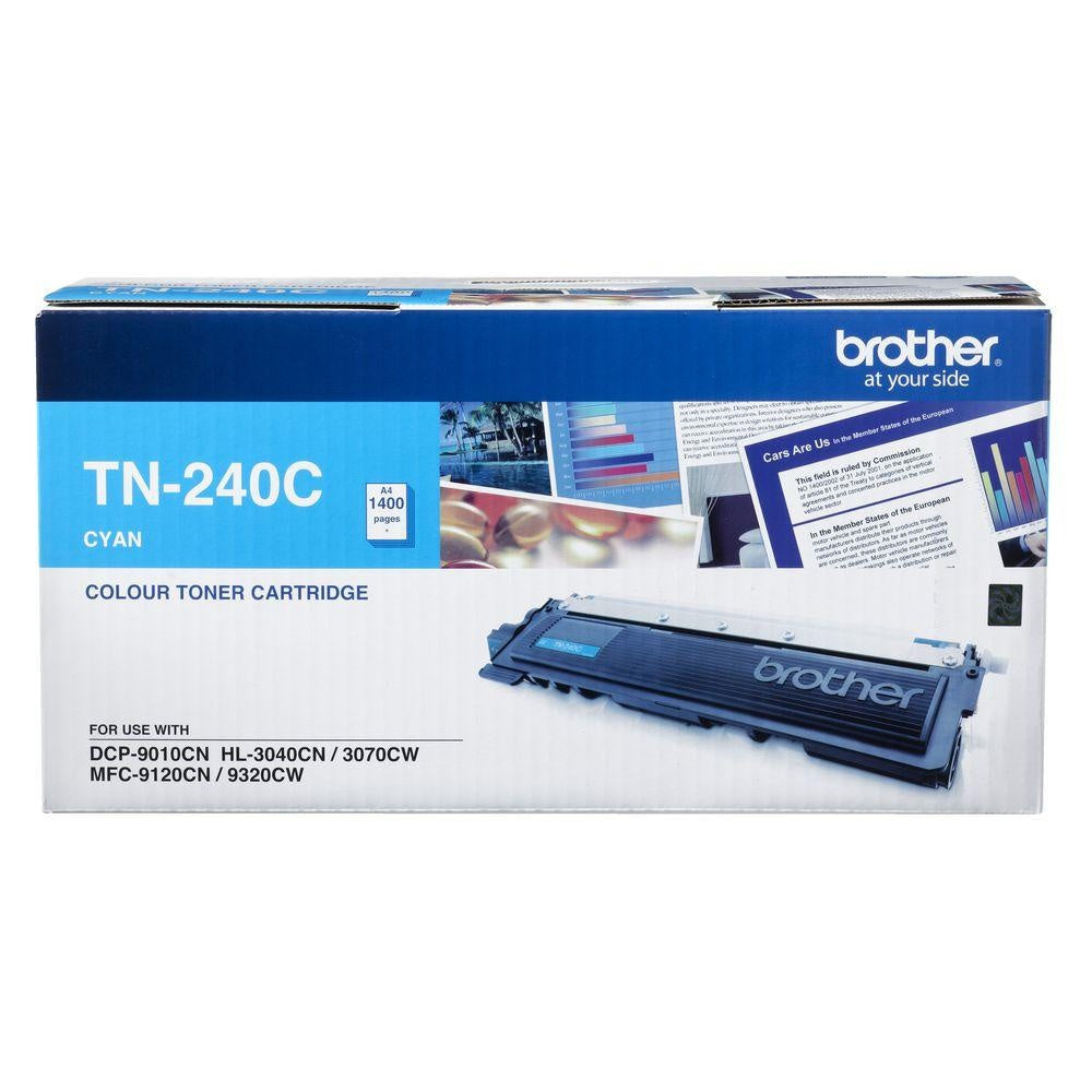 Brother TN-240C Colour Laser Toner - Cyan, HL-3040CN/3045CN/3070CW/3075CW, DCP-9010CN, MFC-9120CN/9125CN/9320CW/9325CW - up to 1400 p BROTHER