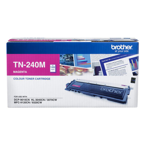 Brother TN-240M Colour Laser Toner- Magenta, HL-3040CN/3045CN/3070CW/3075CW, DCP-9010CN, MFC-9120CN/9125CN/9320CW/9325CW - up to 1400 p BROTHER