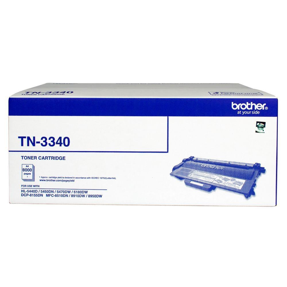 Brother TN-3340 Mono Laser toner - High yield - HL-5440D/5450DN/5470DW/6180DW & MFC-8510DN/8910DW/8950DW & DCP-8155DN-  up to 8000 pages BROTHER