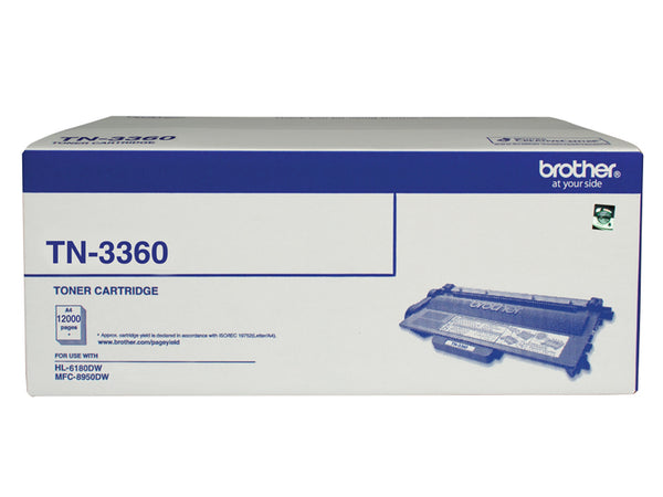Brother TN-3360 Mono Laser Toner - Super High Yield (12000 pages) - HL-HL-6180DW & MFC-8950DW *B2B Exclusive* BROTHER