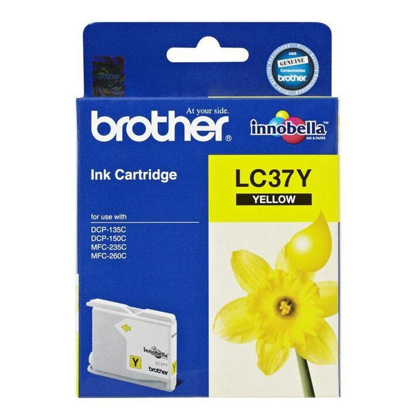 Brother LC-37Y Yellow Ink Cartridge- to suit DCP-135C/150C, MFC-260C/ 260C SE- up to 300 pages BROTHER