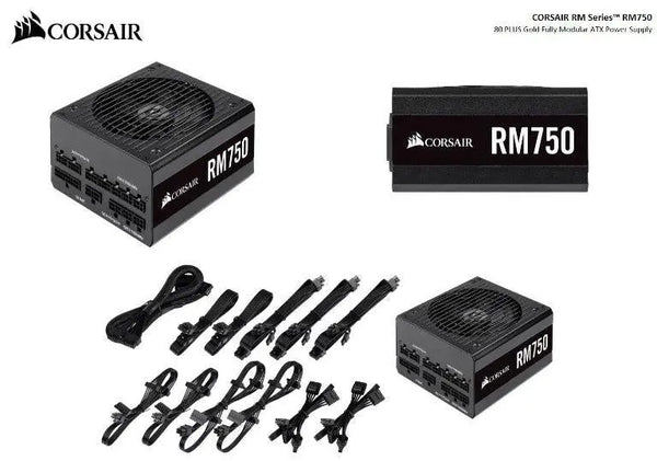 CORSAIR 750W RM 80+ Gold Fully Modular 135mm FAN ATX PSU 10 Years Warranty CORSAIR