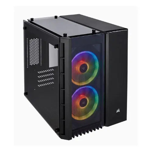 CORSAIR Crystal Series 280X RGB Tempered Glass Micro-ATX Case, Black CORSAIR