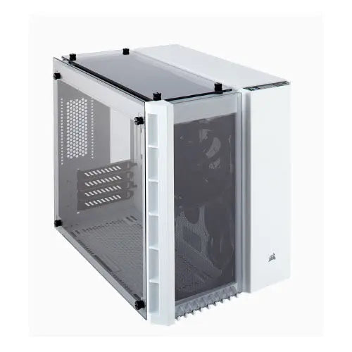 CORSAIR Crystal Series 280X Tempered Glass Micro-ATX Case, White CORSAIR