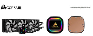 CORSAIR Hydro H150i RGB PRO XT 360mm Liquid CPU Cooler Triple 120mm ML PWM Fans, Advanced RGB Lighting Control. Intel 1200, 115x, 2011/2066, AMx, TR4. CORSAIR