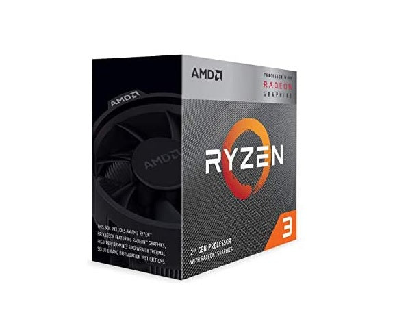 AMD-P Ryzen 3 3200G, 4 Core AM4 CPU, 3.6GHz 4MB 65W w/Wraith Stealth Cooler Fan RX Vega Graphics Box (AMDCPU) AMD