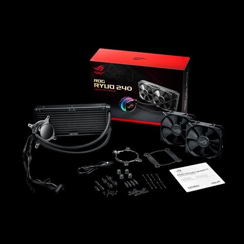 ASUS ROG Ryuo 240 All-In-One Liquid CPU Cooler, OLED, Aura Sync RGB, 240mm Radiator Fan ASUS