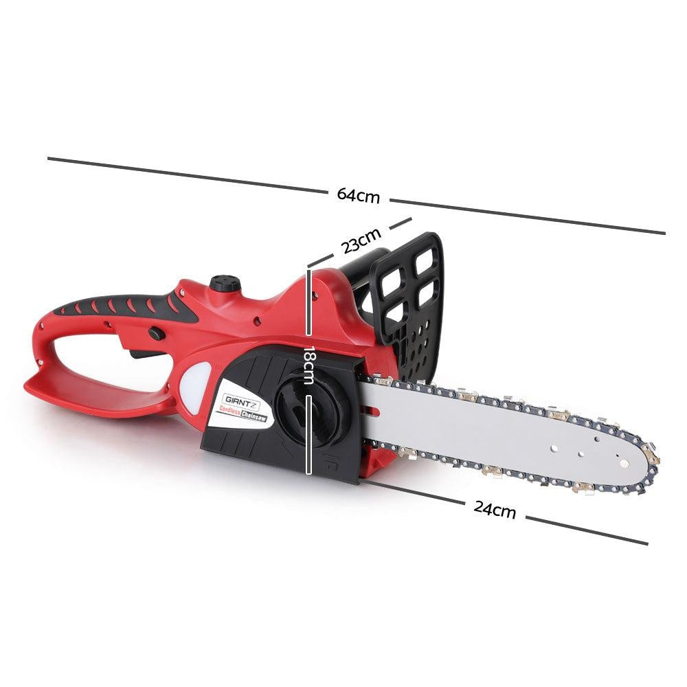 Giantz 20V Cordless Chainsaw - Black and Red Deals499