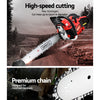Giantz Petrol Chainsaw Chain Saw E-Start Commercial 45cc 16'' Top Handle Tree Deals499