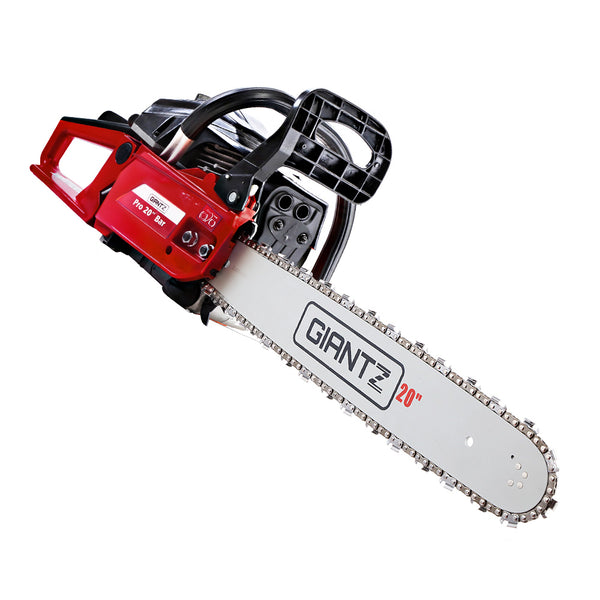 GIANTZ 52CC Petrol Commercial Chainsaw Chain Saw Bar E-Start Black Deals499