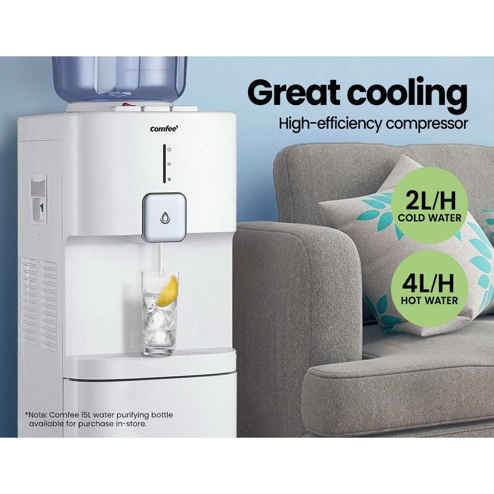 Comfee Water Dispenser Cooler Hot Cold Taps Purifier Stand 20L Cabinet White Deals499