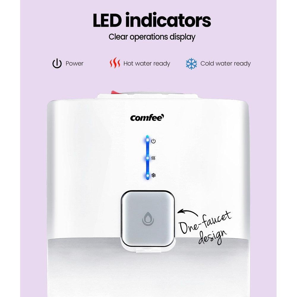 Comfee Water Dispenser Cooler Hot Cold Taps Purifier Stand 20L Cabinet White Deals499