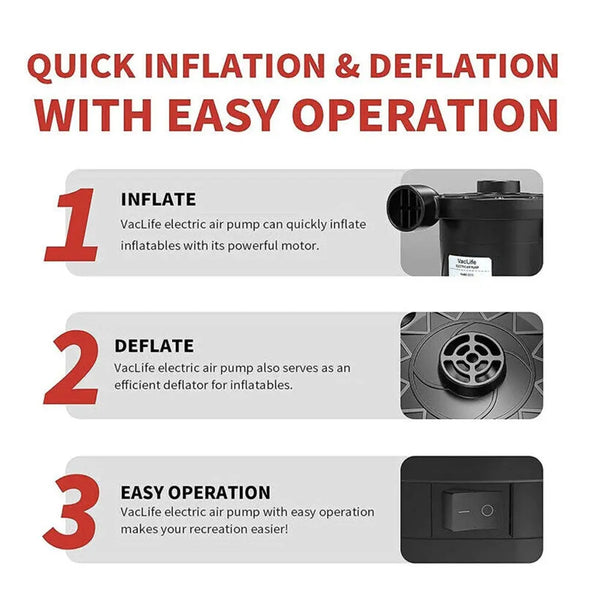 CZ-208 Two Way Electric Pump Inflator / Deflator Portable New in Box from Deals499 at Deals499