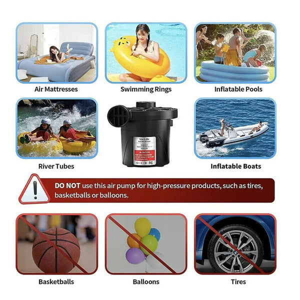 CZ-208 Two Way Electric Pump Inflator / Deflator Portable New in Box from Deals499 at Deals499