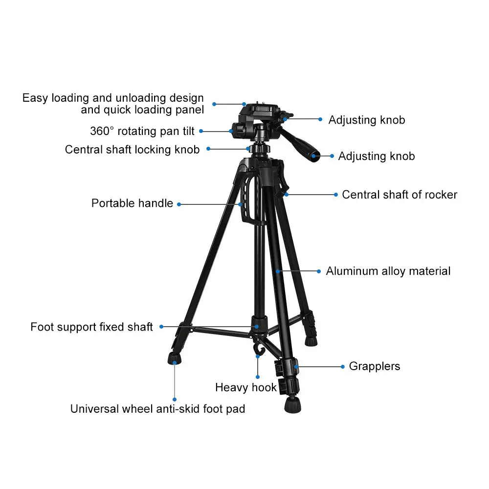 Camera Tripod Stand Mount For DSLR GoPro iPhone Samsung Travel Deals499