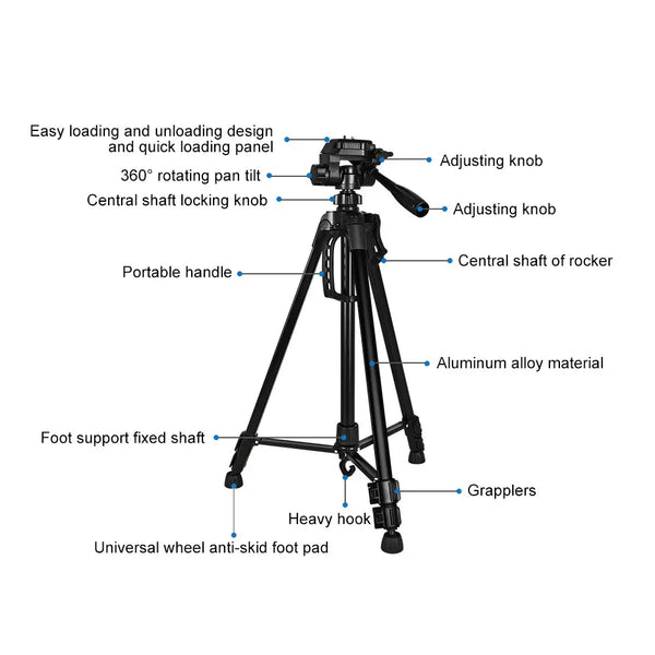 Camera Tripod Stand Mount For DSLR GoPro iPhone Samsung Travel Deals499