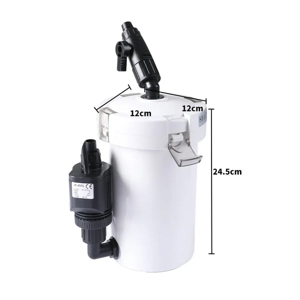 Canister Filter Aquarium External Aqua Pump Fish Water Tank Sponge Pond 400L/H Deals499