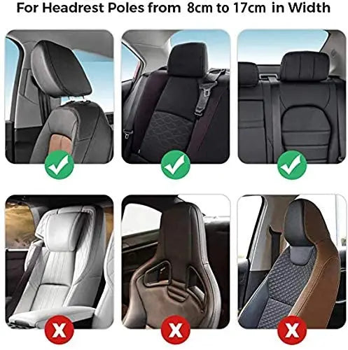 Car Travel Headrest 180 Adjustable and Washable Pillow PU Lether Deals499