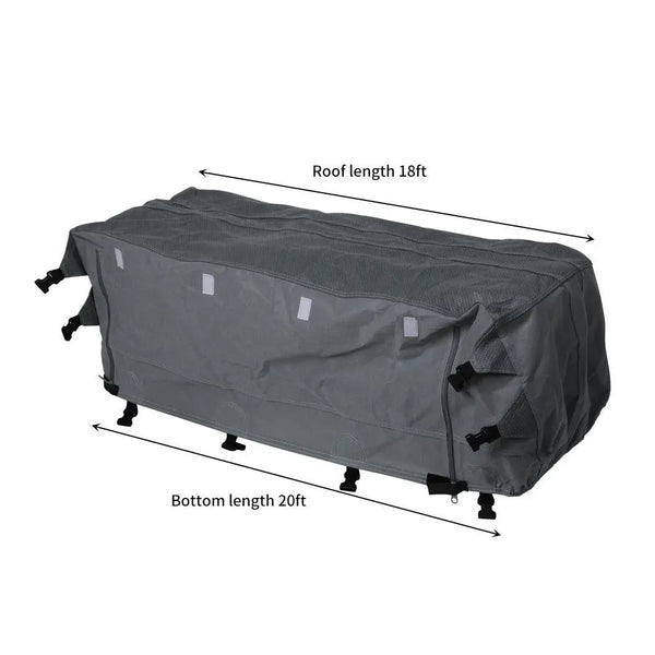 Caravan Covers Campervan 4 Layer Heavy Duty UV Waterproof Carry bag Covers L Grey Deals499