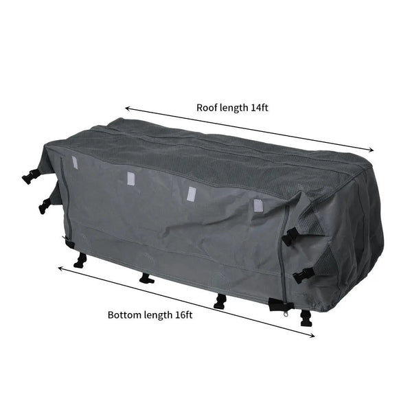 Caravan Covers Campervan 4 Layer Heavy Duty UV Waterproof Carry bag Covers S Grey Deals499