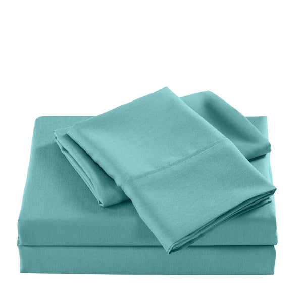 Casa Decor 2000 Thread Count Bamboo Cooling Sheet Set Ultra Soft Bedding Aqua King Deals499
