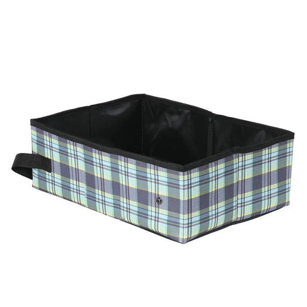 Cat Litter Box Foldable Large Kitty Litter Toilet Folding Tray Basin Mat Plaid Deals499