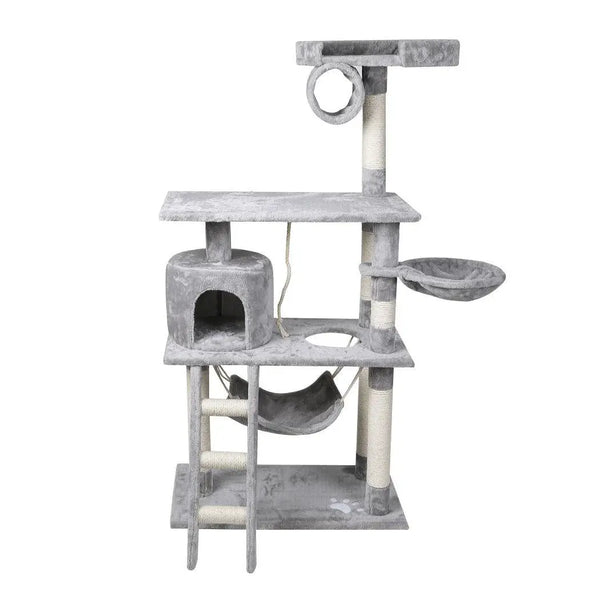 Cat Tree Beastie Scratching Post Pet Scratcher Condo Tower 140cm Grey Deals499