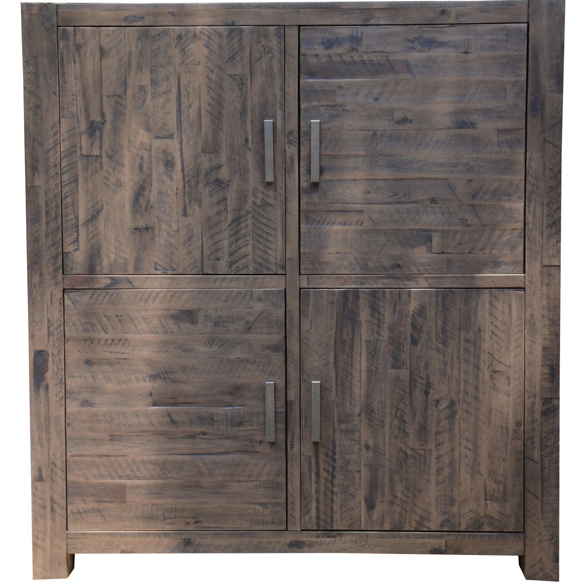 Catmint 4 Door Storage Buffet Kitchen Living Room Cabinet Solid Acacia Wood Deals499