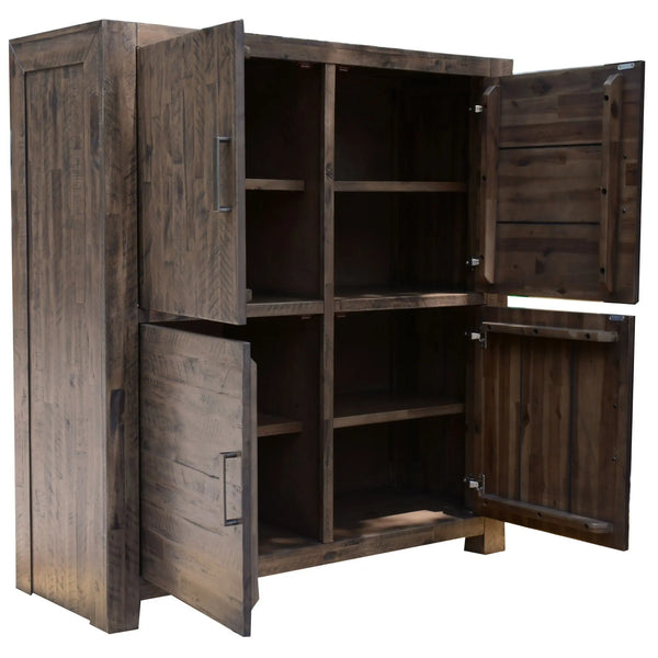 Catmint 4 Door Storage Buffet Kitchen Living Room Cabinet Solid Acacia Wood Deals499