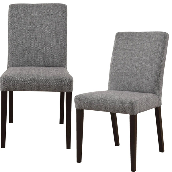 Catmint Dining Chair Set of 2 Fabric Upholstered Solid Acacia Wood - Granite Deals499