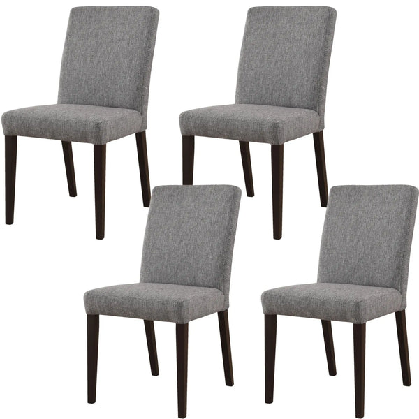 Catmint Dining Chair Set of 4 Fabric Upholstered Solid Acacia Wood - Granite Deals499