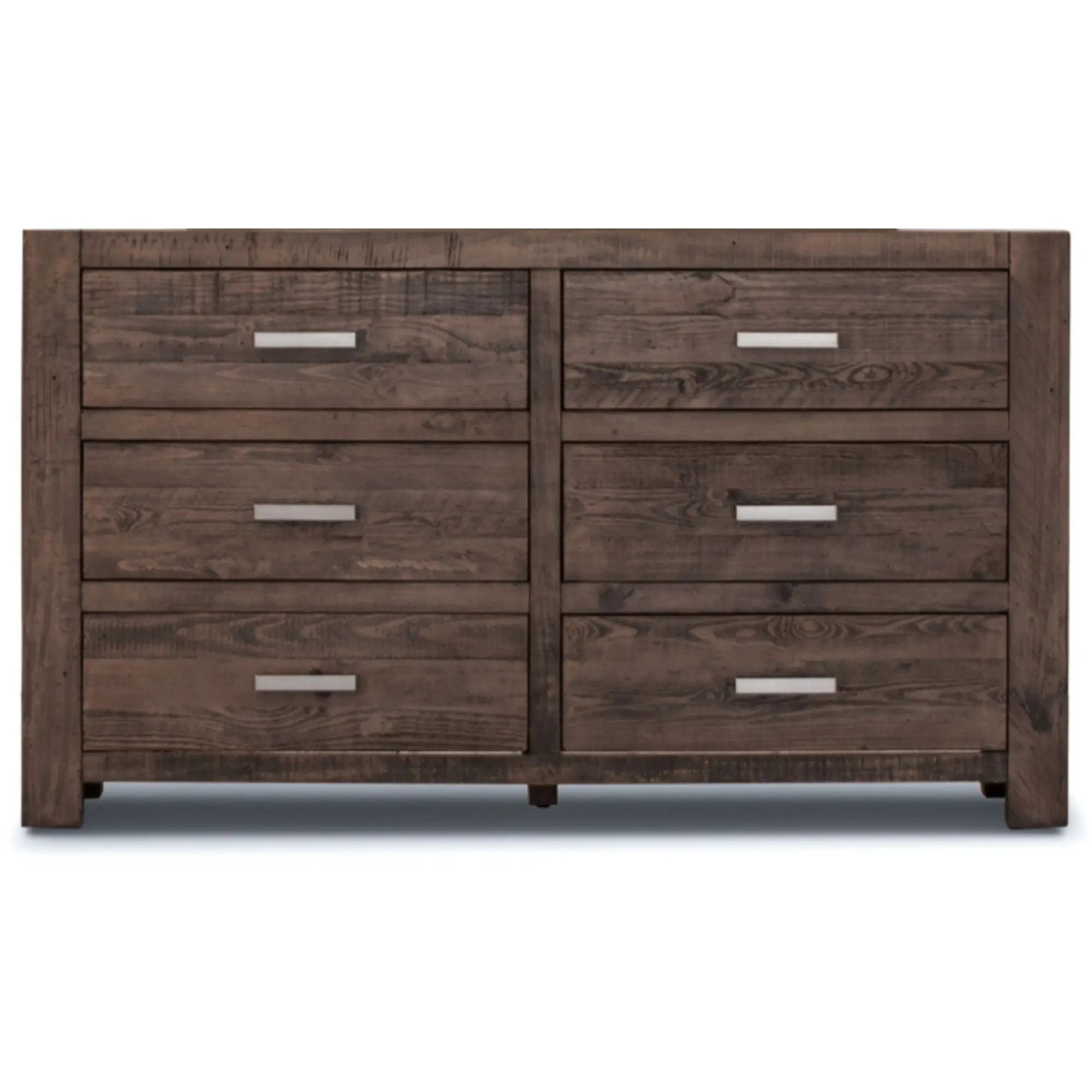Catmint Dresser 6 Chest of Drawers Solid Pine Wood Storage Cabinet - Grey Stone Deals499