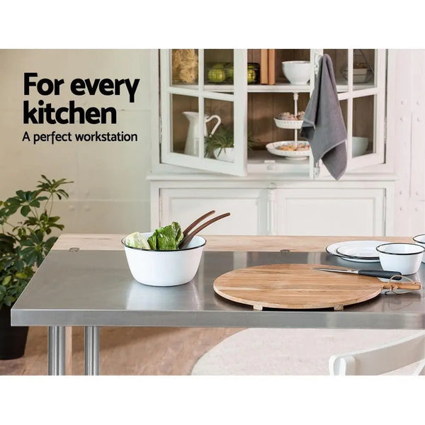 Cefito 1524 x 610mm Commercial Stainless Steel Kitchen Bench Deals499