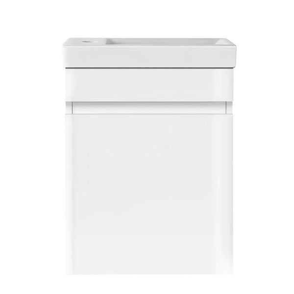 Cefito 400mm Bathroom Vanity Basin Cabinet Sink Storage Wall Hung Ceramic Basins Wall Mounted White Deals499