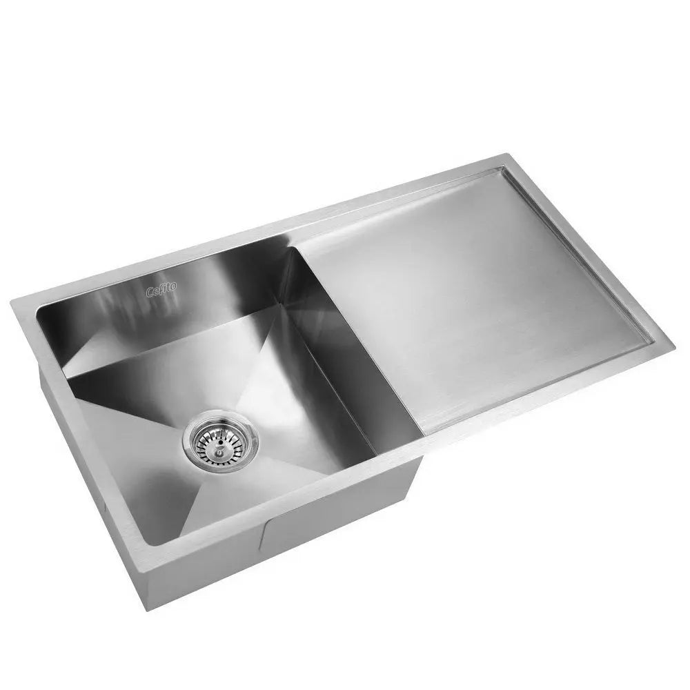 Cefito 87cm x 45cm Stainless Steel Kitchen Sink Under/Top/Flush Mount Silver Deals499