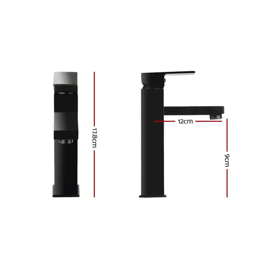 Cefito Basin Mixer Tap Faucet Bathroom Vanity Counter Top WELS Standard Brass Black Deals499