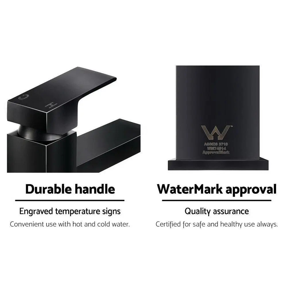Cefito Basin Mixer Tap Faucet Bathroom Vanity Counter Top WELS Standard Brass Black Deals499
