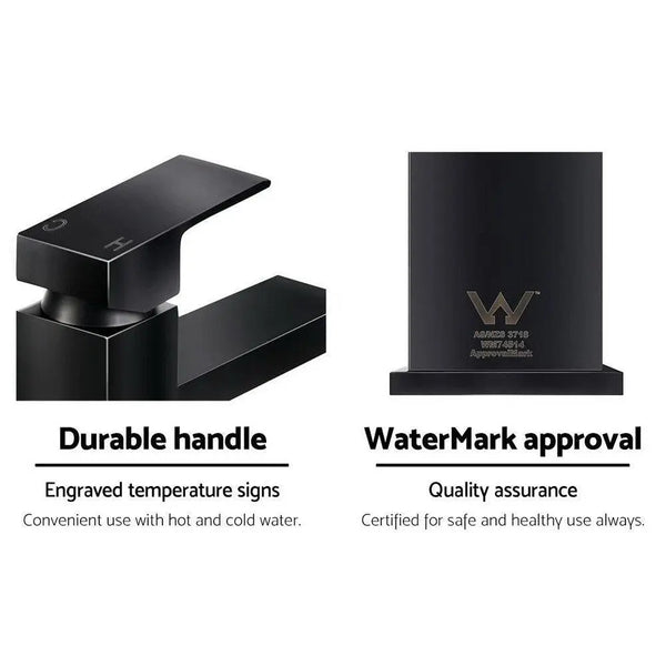 Cefito Basin Mixer Tap Faucet Bathroom Vanity Counter Top WELS Standard Brass Black Deals499