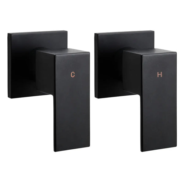Cefito Bathroom Taps Faucet Rain Shower Head Set Hot And Cold Diverter DIY Black Deals499